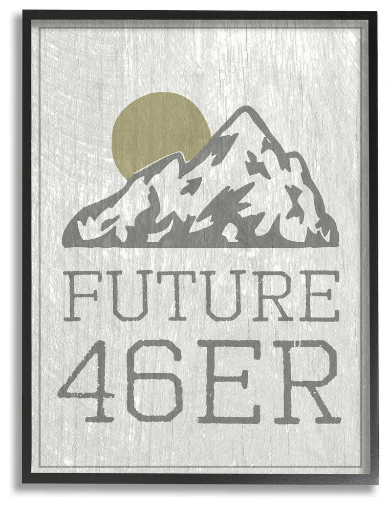 'Future 46er Hiking Adirondacks', Framed Giclee, 16"x1.5"x20"