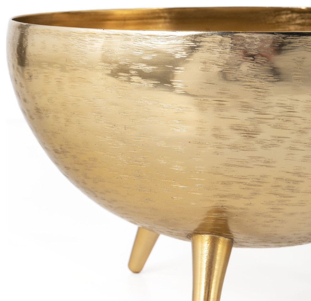 Yasmeen Gold Metal Planter Bowls, Set of 3