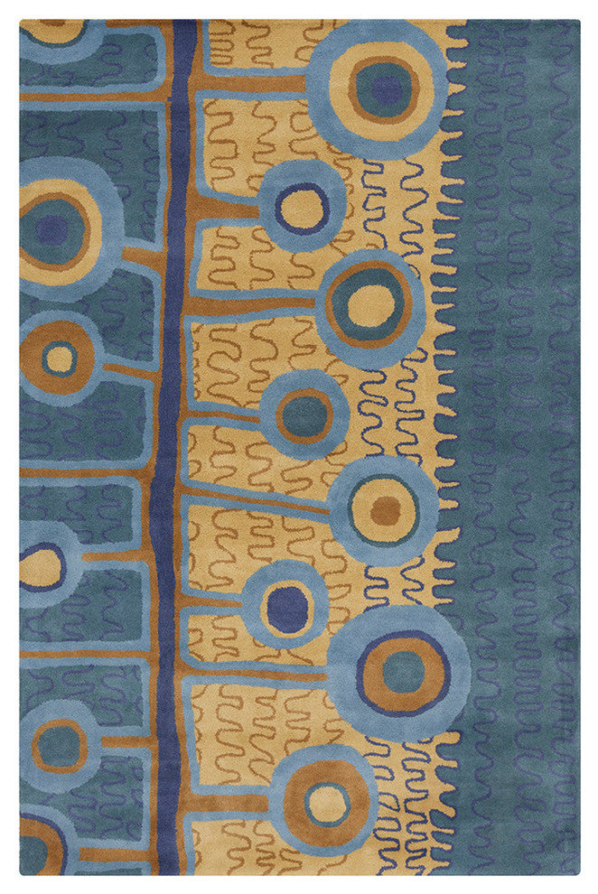 Allie Abstract Contemporary Area Rug, 8'x10'