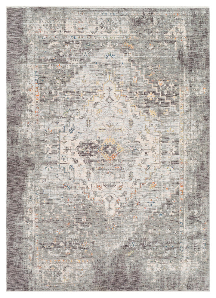 Presidential Updated Traditional Gray, Charcoal Area Rug, 2'x3'3"