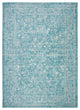 Safavieh Courtyard Cy8680-37121 Outdoor Rug, Aqua and Gray, 5'3"x5'3" Square