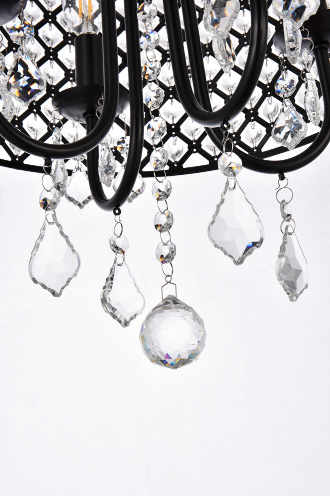 Emelia 14" Flush Mount, Black