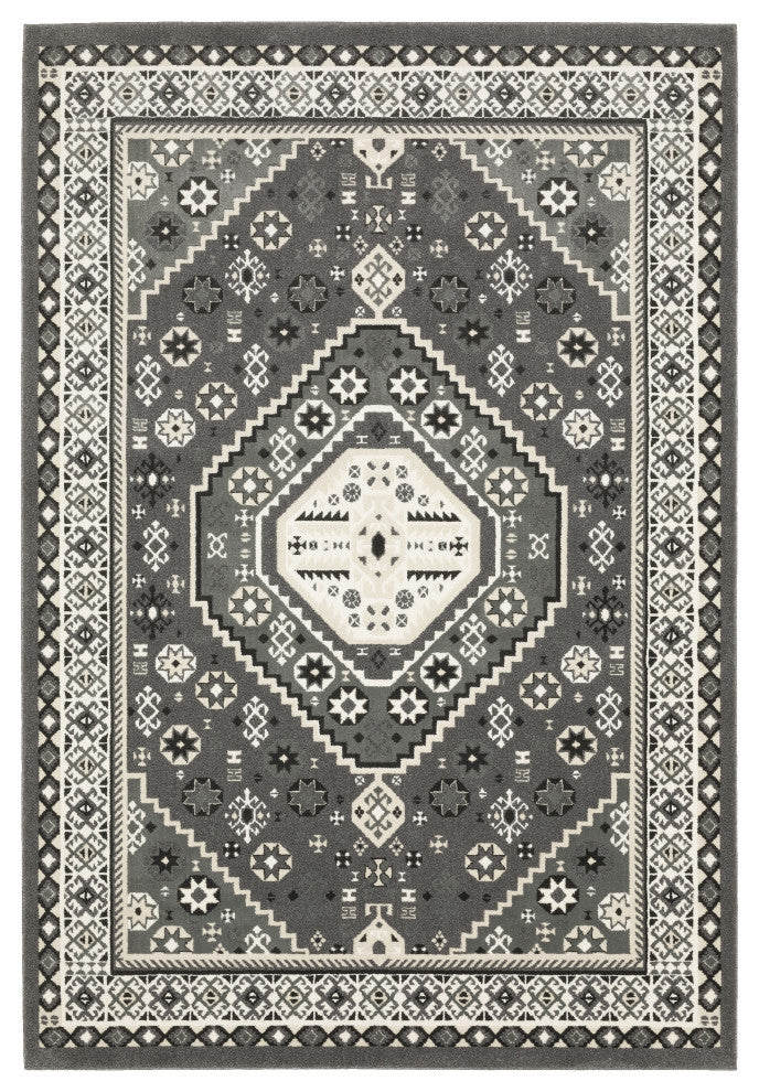 Oriental Weavers Raylan RAY02 Geometric Rug, Gray, 3'3"x5'