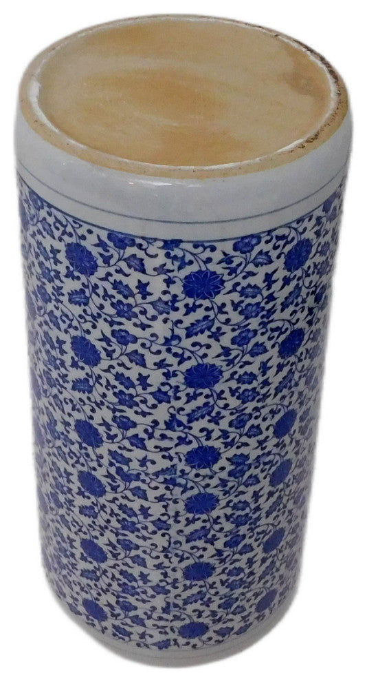 1000 Flower Oriental Porcelain Canister Of Jingdezhen 19"�H