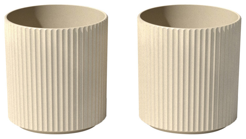 Veradek Demi Series Planter, Sand, 16", 2 Pack