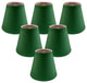 Royal Designs Empire Flame Clip On Chandelier Lamp Shade, Green, Set of 6