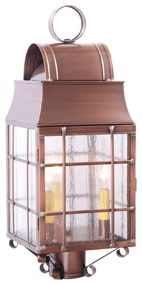 Washington Post Lantern, Antiqued Solid Copper