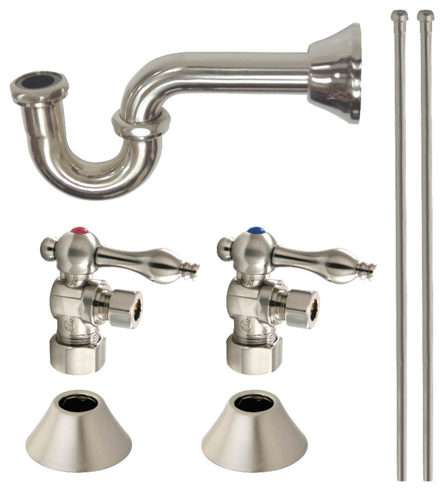 Kingston Brass Plumbing Sink Trim Kitchen With P Trap, Brushed Nickel