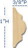 Toledo Carved Molding, 1"