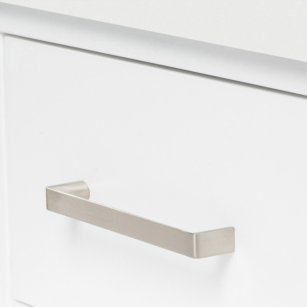 ARIEL Cambridge 55" Single Oval Sink Bathroom Vanity White With Quartz Top