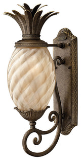 Plantation Small Outdoor Wall Sconce, Pearl Bronze