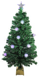 4' Pre-Lit Fiber Optic Pine Cone Artificial Christmas Tree LED Multi Lights