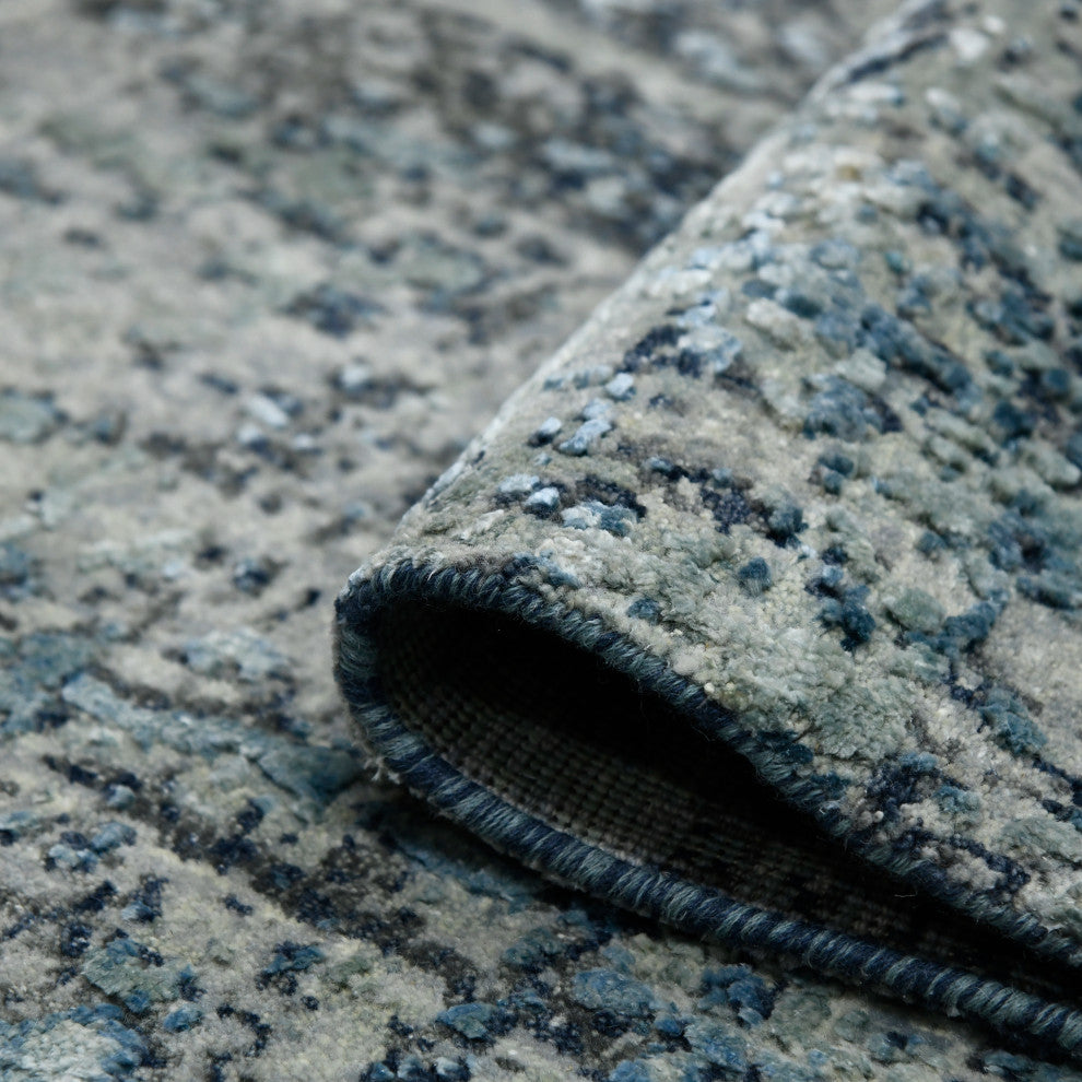 Mystique Linden Area Rug, Blue, 9' x 12', Abstract