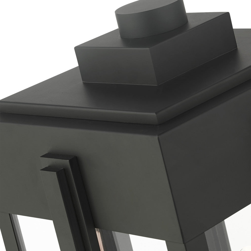 Black Art Deco, Sophisticated Outdoor Post Top Lantern