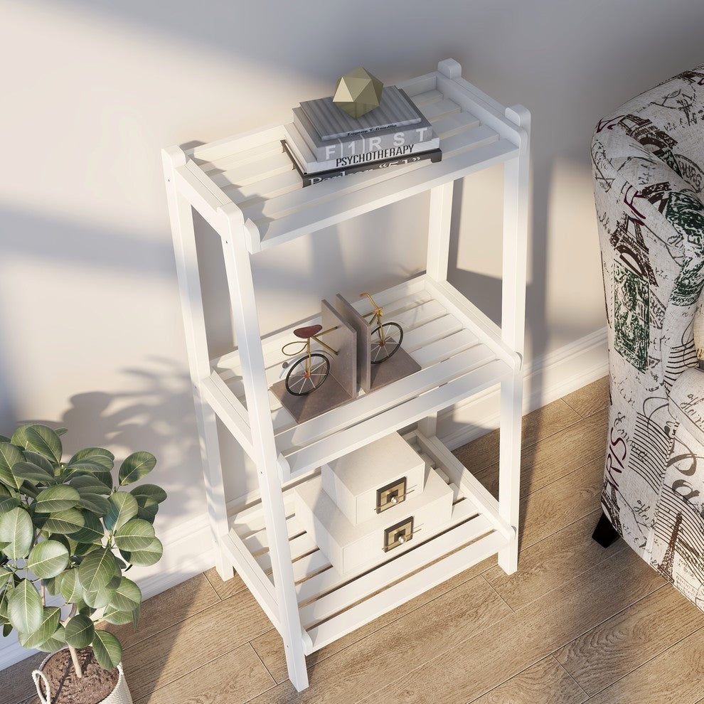 Dunnsville 3-Tier Ladder Shelf, White