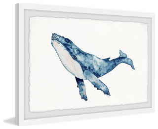 "Whale Hello There" Framed Painting Print, 24x16