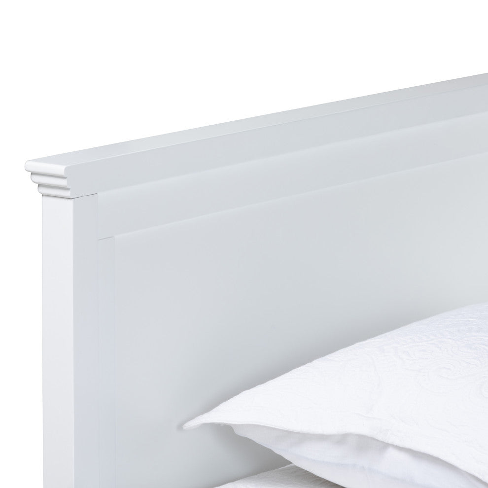 Viva Classic White Finished Wood Twin Size Daybed with Roll-Out Trundle