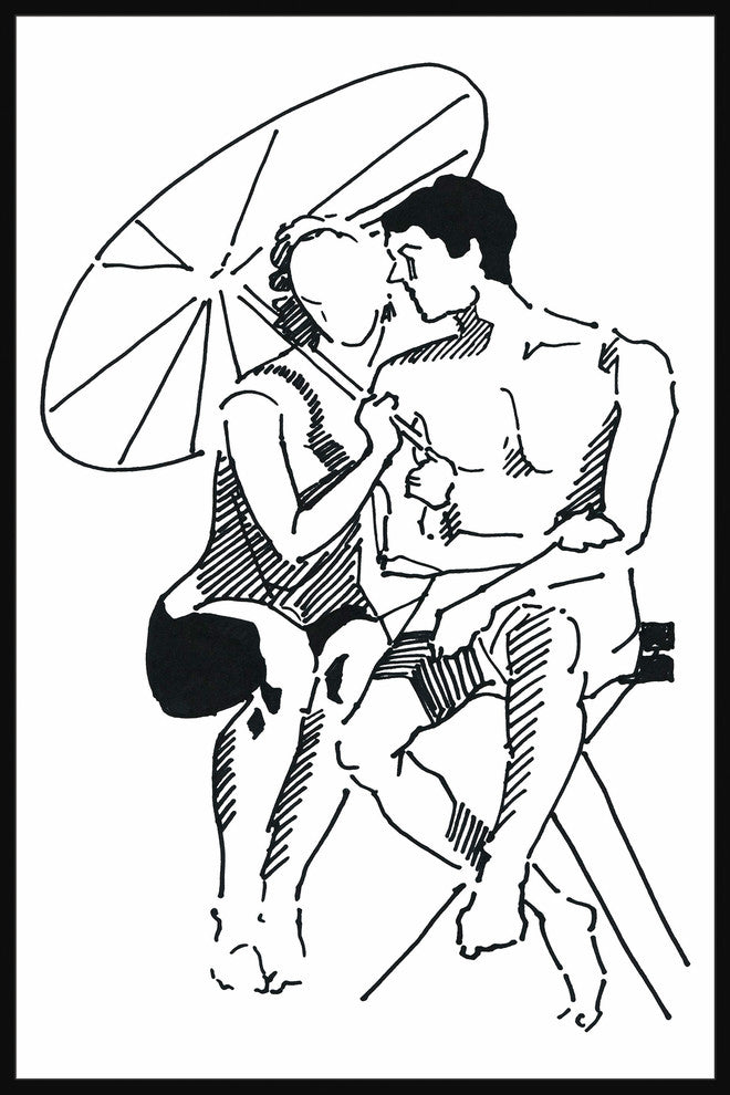 "New Love" Floater Framed Painting Print on Canvas, 30"x45"