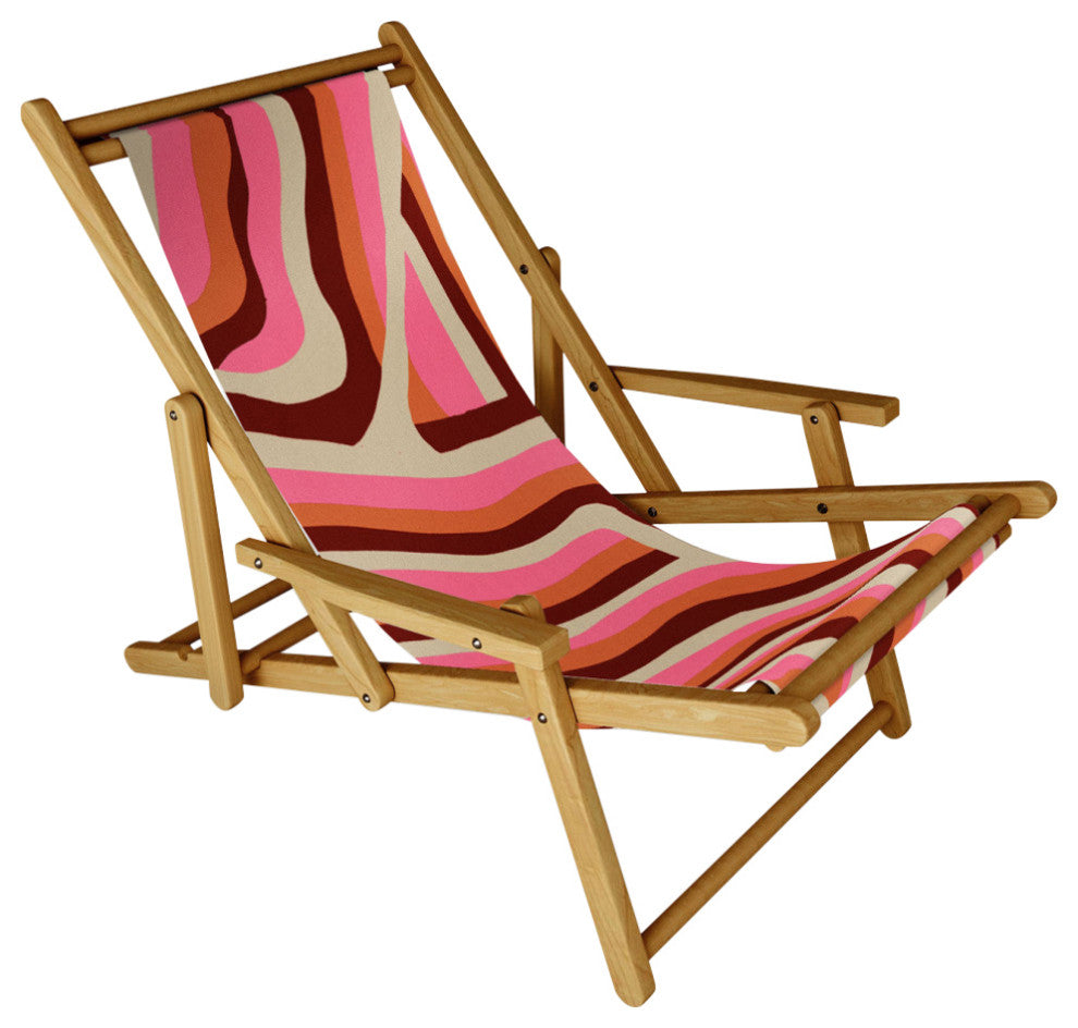 Sunshine Canteen Neon Pink Retro Zebra Sling Chair