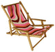 Sunshine Canteen Neon Pink Retro Zebra Sling Chair