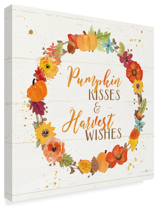 Jess Aiken 'Harvest Wishes Ii On Wood' Canvas Art
