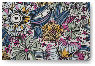 Flower Melange Spring Chenille Rug, Orchid, 4'x6'