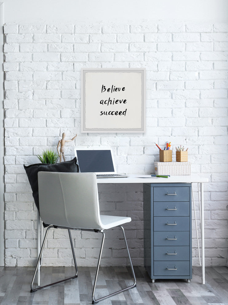 "Achieve and Succeed" Framed Painting Print, 12x12