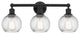 Innovations 616-3W-BK-G1214-6 3 Light Bath Vanity Light, Matte Black