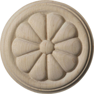 3 1/2"W x 3 1/2"H x 1/2"P Reese Rosette, Cherry