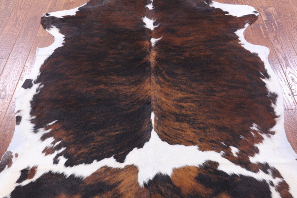 6' 9" X 5' 11" Organic Natural Hair-On Cowhide Area Rug C1866