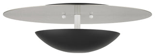Livex Lighting Ventura 2-Light Large Wall Sconce, Black/Brushed Nickel