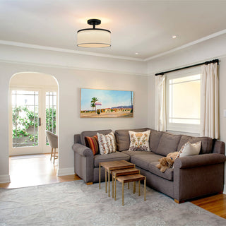 Modern Black LED Ceiling Light Dimmable 3000K-5500K