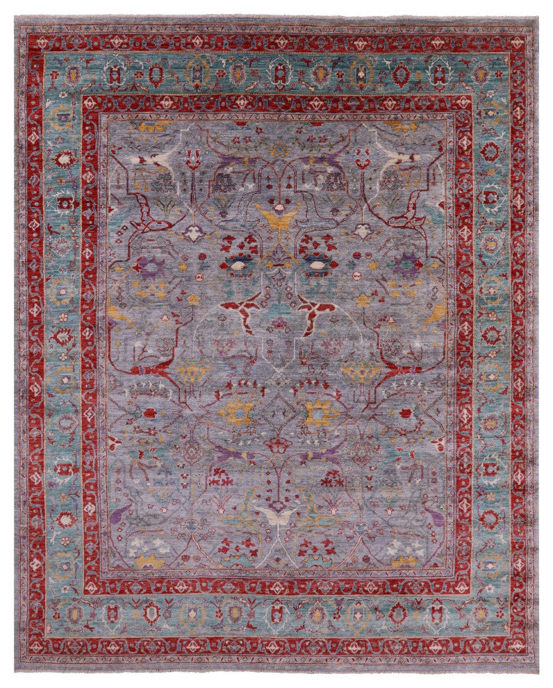 8' 2" X 10' 1" Hand Knotted Persian Fine Serapi Wool Rug - Q12659