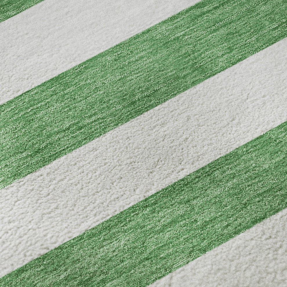 Premium Machine Washable Mayfield AMF528 Green 10' x 14' Rug