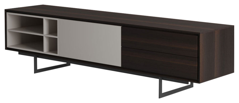 Baxter Media Cabinet, Smoked Oak