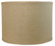 Classic Drum Burlap Lampshades, Natural Burlap, 14"