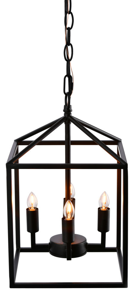 Lazzur Therain 4 Light 10" Matte Black Pendant