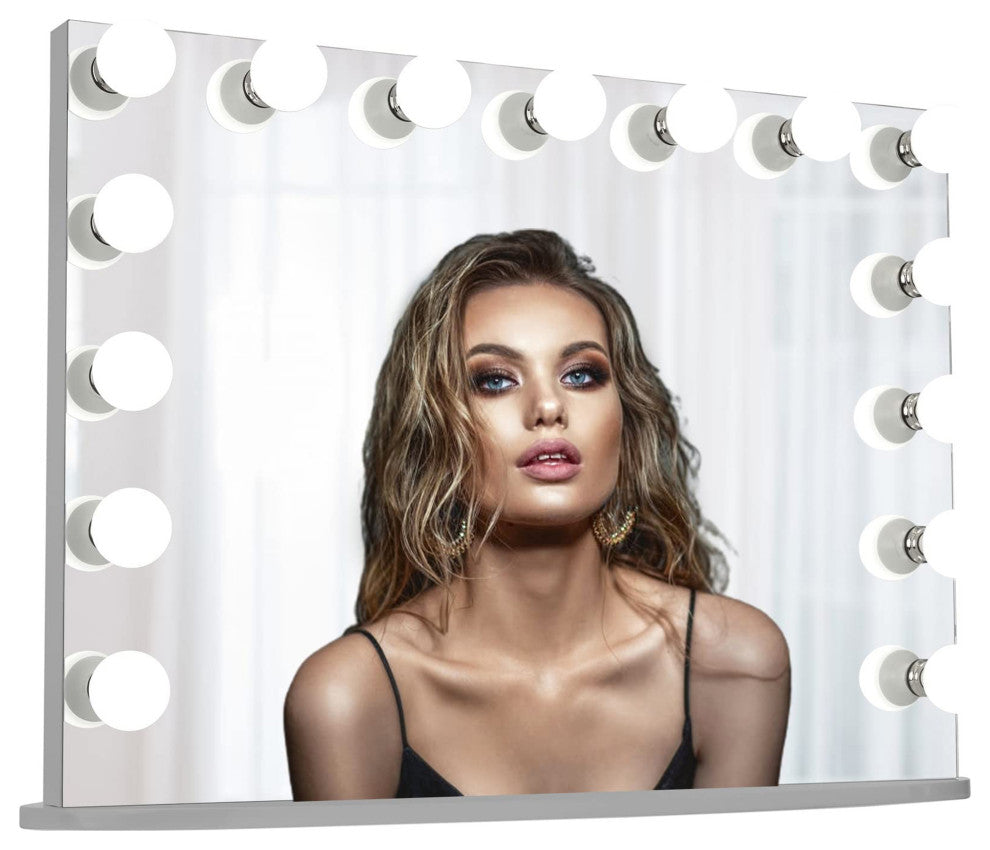 Hollywood Premiere Pro Vanity Mirror, Silver, Non-Bluetooth