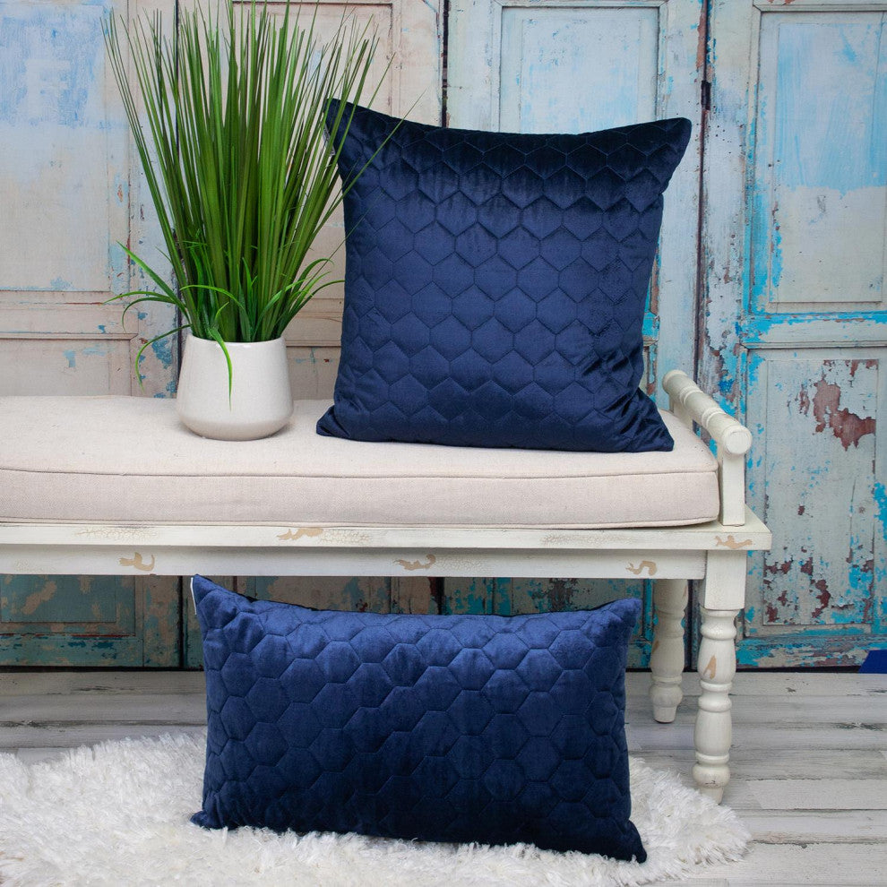 Parkland Collection Bazyli Navy Throw Pillow, Rectangle