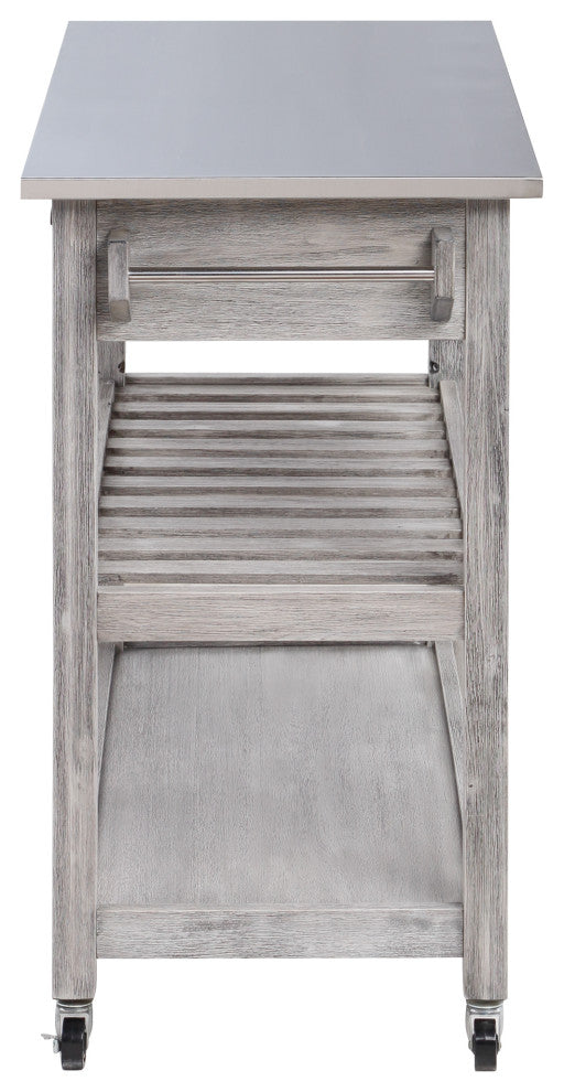 Sonoma Kitchen Cart, Storm Gray Wire-Brush