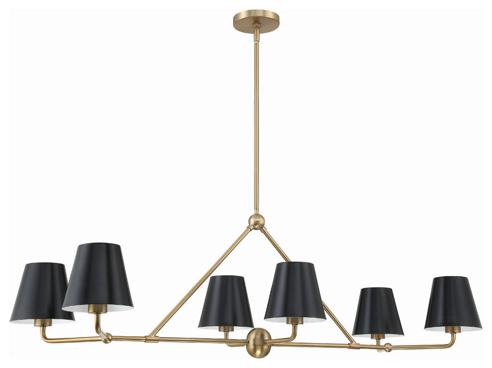 Xavier 6-Light Vibrant Gold Chandelier