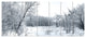 Beautiful Winter Panorama, Landscape Canvas Art Print, 83"x32", 7 Panels