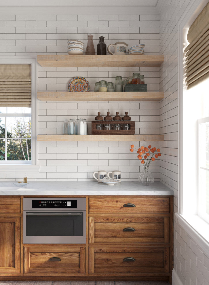 Timber Kitchen Floating Shelves , Unfinished, 42"
