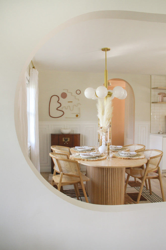 Stella 6-Light Chandelier, Opal Shiny Glass, Aged Brass