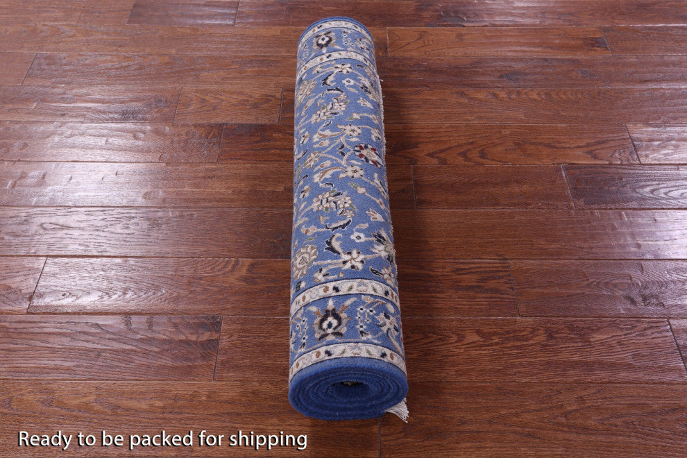 2' 11" X 5' 2" Persian Nain Wool & Silk Handmade Rug - Q15989