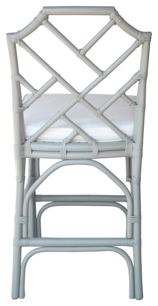 Kara Rattan Counter Stool, Set of 2, Gray