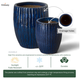 Ridges Planter, Blue 16x20