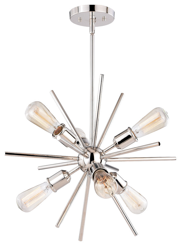 Estelle 6-Light Pendant Polished Nickel
