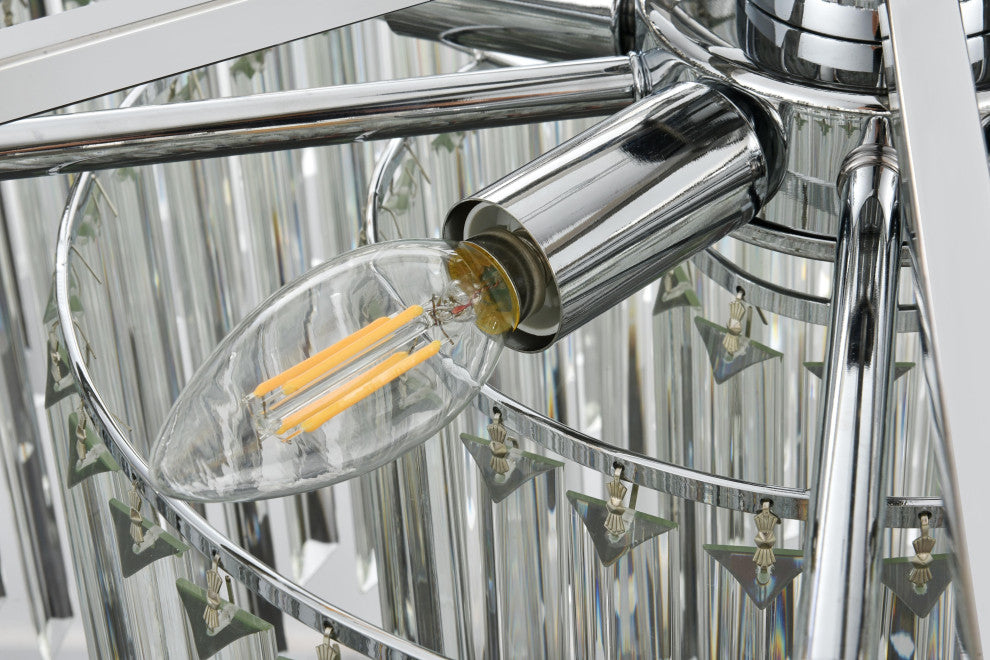 Home Living 32" Chandelier, Chrome