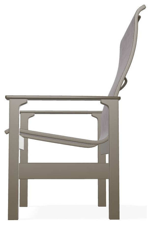 Leeward Sling Outdoor Armchair, Fossil/Beachwood